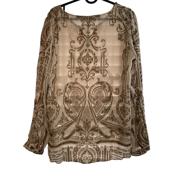 Hale Bob Silk Tunic Blouse M - Picture 5 of 10